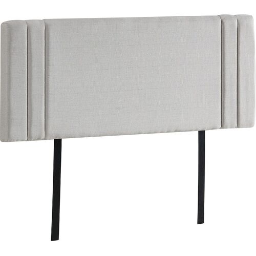 Linen Fabric Double Bed Deluxe Headboard Bedhead - Beige