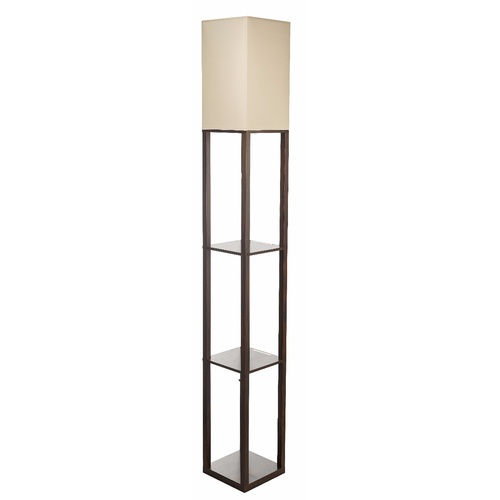 Shelf Floor Lamp - Shade Diffused Light Source with Open-Box Shelves