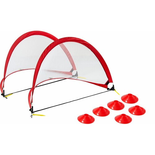 Portable Kids Soccer Goals Set – 2 Pop Up Soccer Goals, Cones, Goal Carry Bag