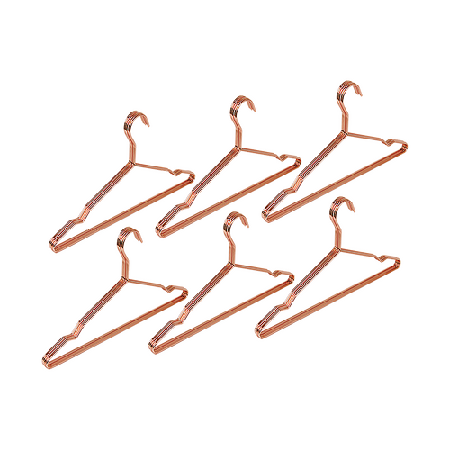 Adult 16.5" Rose Gold Shiny Metal Wire Coat Suit Top Clothes Hangers (30pc per set)