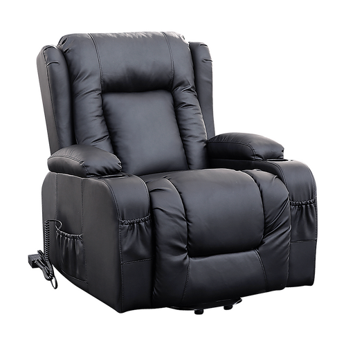 Lift Heated Leather Recliner Electric Massage Chair with USB port