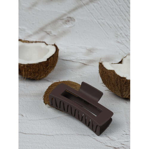 Claw Clip - Medium Elongated Rectangle - Chocolate